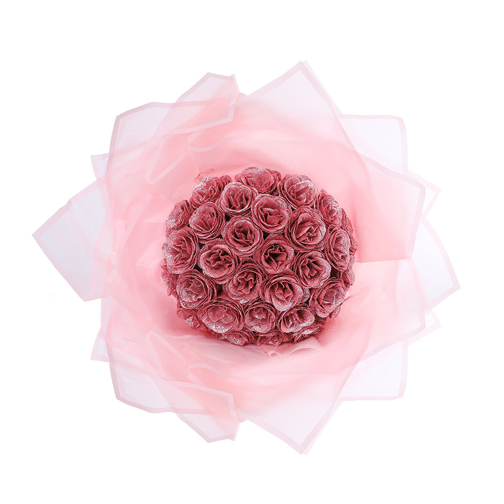 Glitterbukett rosa – liten