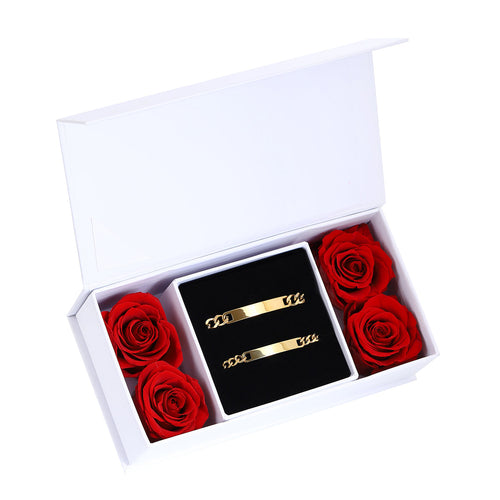 Pararmband i rosask – guld
