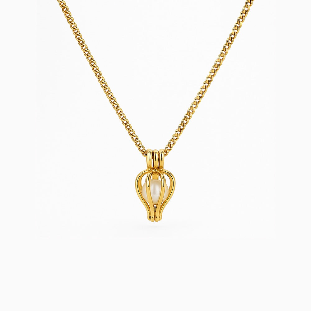 Pärlhalsband – guld